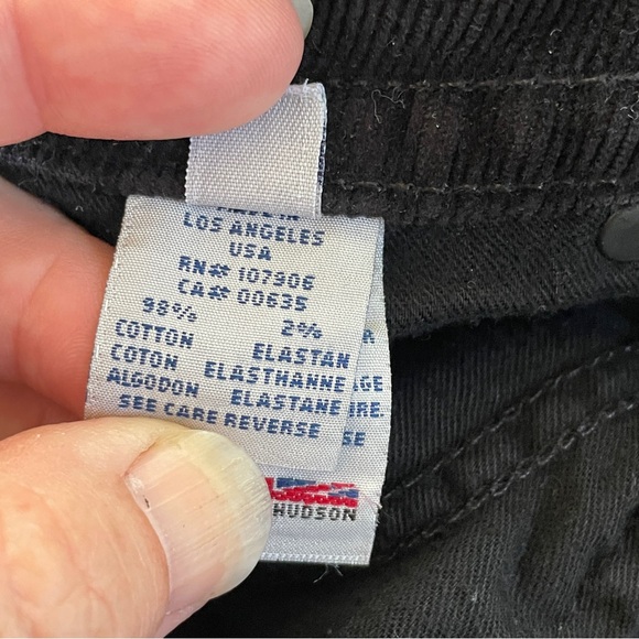 Hudson black corduroy boot cut pants 27 - Picture 5 of 11